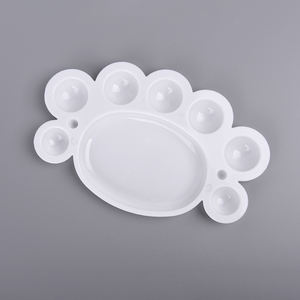 Paleta de bandeja Xin Bowen paleta de plástico para chico estudiante para acrílico óleo acuarela artesanía DIY arte pintura paleta 16,5 cm - Product Image 4