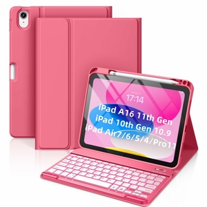 Étui de protection pliable à trois volets avec fente pour stylet et clavier intégré pour iPad Air 11 pouces, modèle A16 2025 - Product Image 1