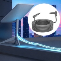 Kabel Starlink Gen 2 15M/10/23/46M Pengganti Ekstensi Kabel Star Link V2 24AWG Tahan Segala Cuaca untuk Koneksi Kecepatan Tinggi