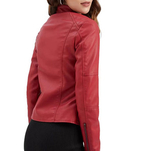 Veste en cuir de serpent pour femme, doublée polaire, imperméable, coupe-vent, respirante, séchage rapide, écologique, couleur unie, coupe ajustée - Product Image 2