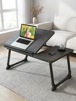 Escritorio Plegable Ergonómico Multifuncional AOR para Sala de Estar, con Altura Ajustable, Soporte Moderno para Computadora de MDF para Oficina en Casa