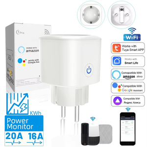 EU cắm Wifi ổ cắm thông minh bởi tuya với đồng hồ điện Alexa điều khiển bằng giọng nói ứng dụng từ xa thời gian chuyển đổi cho châu âu sử dụng - Product Image 6