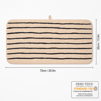 Serviette de bain en polaire corail certifiée OEKO-TEX, rayée vintage, douce, moelleuse, séchage rapide, sans peluches, pour bébé, lavable en machine