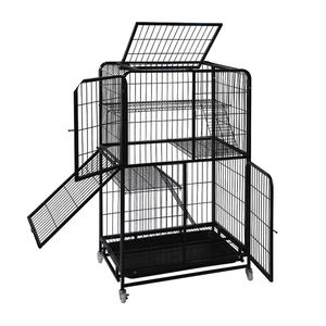 Intérieur Rectangle forme couleur personnalisée Chine En Acier Inoxydable Pour Animaux De Compagnie <span class=keywords><strong>Cage</strong></span> de Chenil - Product Image 1