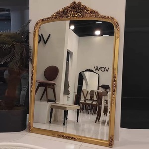 Muebles de salón de madera maciza Estación de estilismo de peluquería con espejo de barbería Venta de espejos de peluquería Otras piezas de muebles - Product Image 1