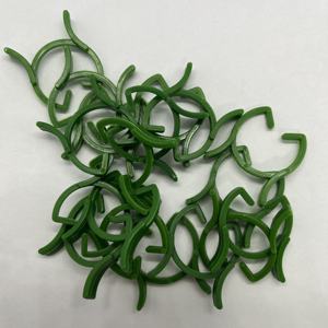 Clips de soutien pour plantes Clips de jardin en plastique Vert noirâtre Clips de jardinage pour maintenir les tiges de plantes Supports de culture de légumes - Product Image 1
