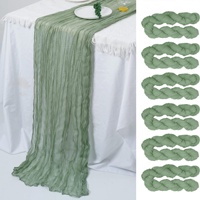 Style moderne Voile transfrontalier chemin de table froissé nappe torsadée bohème pour les fêtes de mariage hôtel utilisation en gros