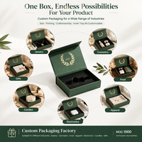 Boîte en carton personnalisée avec impression de logo, vide, pour huile d'olive, emballage cadeau pour aliments et boissons, avec fermeture magnétique et insert.