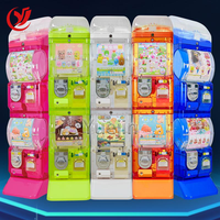 Distributeur de capsules Gacha en métal avec paiement par pièces pour divertissement, en plastique