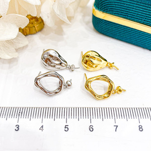 S925 Silver DIY Pearl Accessories 8-11mm Round Beads Empty <b>Tray</b> Ear Nails for Love Silver <b>Jewelry</b> Earrings 20445 - Product Image 2