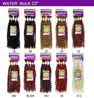 4X 1 #   Lot de 20" de tresses bouclées en fibres douces, style bohème, effet vague océanique profonde, pour extensions au crochet, tissage simple, type box braids