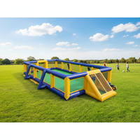Château gonflable géant d'été pour sports d'extérieur, terrain de football aquatique de qualité, service personnalisé, piscine, savon gonflable