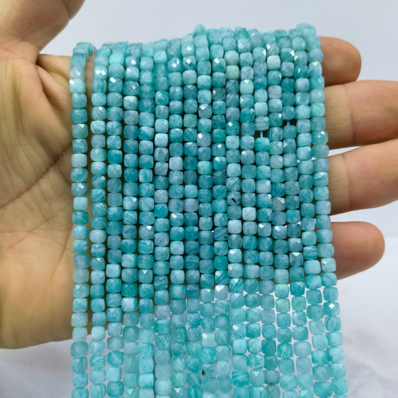 Wholesale High-Quality 2mm 3mm 4mm Cube Natural Stone Strand Beads for Handmade Jewelry Making