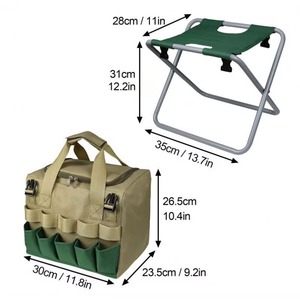 Échantillon gratuit : Outil de jardinage 2-en-1 pliable et portable, genouillère de jardin avec poignées, ensemble d'outils à main avec siège pliant et fonction de jardinage - Product Image 4