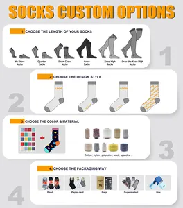 FREE DESIGN SAMPLES Custom Your Own Logo Socks Custom Made Men Crew Socks Custom Design Cotton Casual Sock
