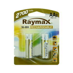 Batería Recargable <span class=keywords><strong>Ni</strong></span>-<span class=keywords><strong>MH</strong></span> Raymax de Fábrica, OEM, 2700 mAh, No. 5 <span class=keywords><strong>HR6</strong></span>, 1.5 V, Batería AA para Cámaras Digitales - Product Image 1
