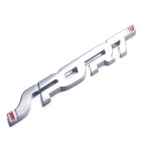 Calcomanía de Metal 3D para maletero de coche, logotipo de la palabra, insignia, deporte de carreras, cromado, negro/plateado - Product Image 3