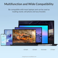 Support pour ordinateur portable et tablette en alliage d'aluminium Protection des poignets Support pour ordinateur portable pliable Utilisation flexible et de bureau