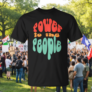 T-shirt promozionale Power To The People, unisex, girocollo, manica corta, stampa serigrafica - Product Image 2
