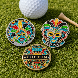 Marqueur de balle de golf personnalisé avec design gratuit, bateau à <span class=keywords><strong>voile</strong></span> nautique, en métal, imprimé UV, émail souple, logo d'entreprise, club, équipe, cadeau de golf - Product Image 1