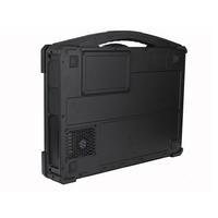Ordinateur industriel de type robuste Pontron avec processeur I3/I5/I7, écran LCD IPS de 15,6 pouces, haut-parleur en alliage d'aluminium CNC, lecteur DVDRW 1 To, noir