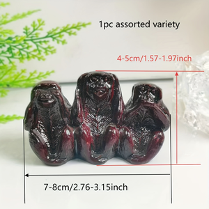 1 pieza de tres adornos sin mono, adecuado para la decoración diaria del hogar o la oficina sin mirar, escuchar o hablar - Product Image 2