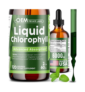Tetesan cairan klorofil organik alami tetesan klorofil organik konsentrat rasa Mint dukungan kekebalan tubuh suplemen energi grosir - Product Image 1