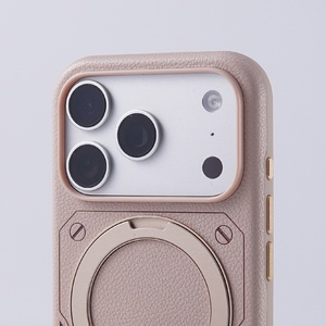 เคสโทรศัพท์มือถือหนัง PU แบบแม่เหล็กสไตล์เมชา สำหรับ iPhone 18 17 16 15 Pro Max พร้อม 360 °   ฝาครอบกันกระแทกแบบวงแหวนโลหะ - Product Image 6