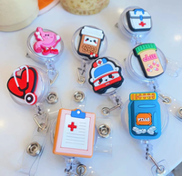 Dessin animé animaux girafe Koala rétractable infirmière médecin Badge bobine Clips hôpital étudiants en médecine ID nom porte-carte