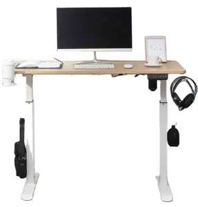 批发符合人体工程学的家庭办公室两段电动高度可调立式升降书桌坐立式书桌框架
