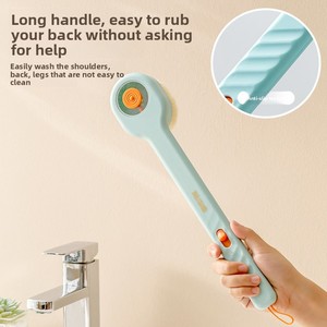 Brosse de douche à long manche en ABS, poils doux, exfoliation, distributeur de savon, brosse de massage confortable pour le corps - Product Image 3