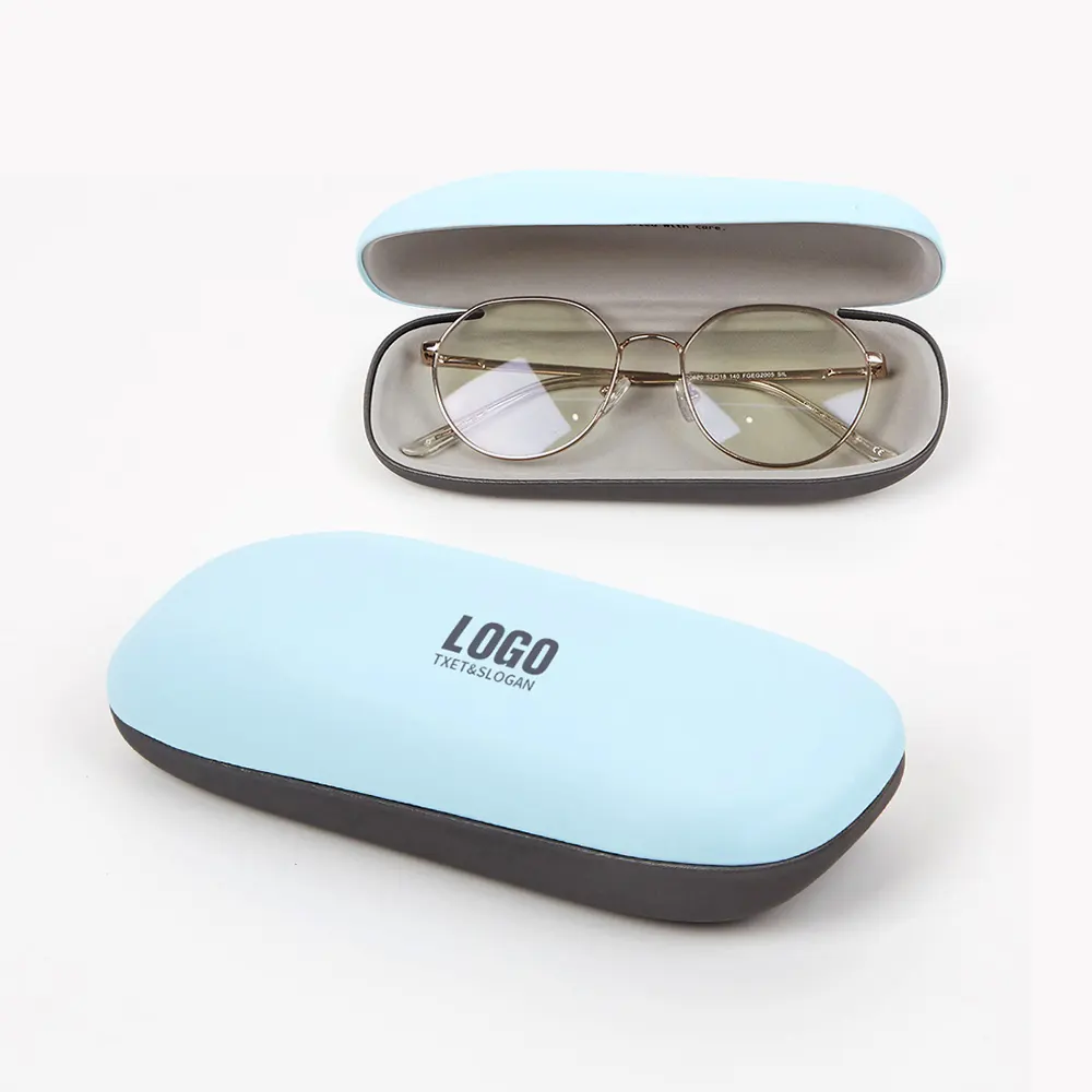 Hard cheap sunglass cases luxury custom logo Eyeglasses Case Metal Hard Glasses Case