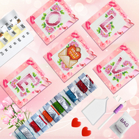Kit de Peinture Diamant Miniature Ever Moment Thème Amour, Mosaïque Artistique Petite Taille 12 pièces/ensemble, Cadeau DIY Saint-Valentin MP004