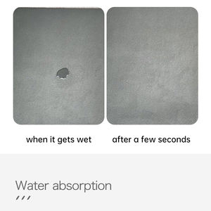 Alfombras de baño de secado rápido con superficie de cuero PU FF1647, <span class=keywords><strong>alfombrilla</strong></span> absorbente de fácil limpieza para secar platos, <span class=keywords><strong>alfombrilla</strong></span> de café antideslizante para ocultar manchas - Product Image 3