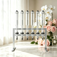 Présentoir de parfum design argenté avec 6/8/12 flacons en verre et support métallique, distributeur de parfum 375ml/500ml/750ml pour décorations de mariage
