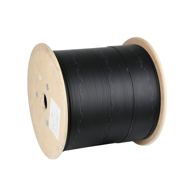FIBER OPTIC 1 CORE 1km 2km 3km Plywood Drum FTTH DROP CABLE SINGLE MODE INDOOR FIBER OPTIC CABLE
