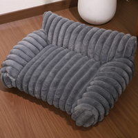 Lit pour animaux de compagnie chaud, style canapé, housse amovible, matelas en peluche confortable pour chiens et chats, toute l'année