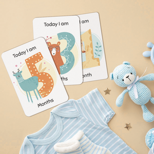 Juego de Tarjetas de Papel Decorativas Impresas Personalizadas para Celebrar los Hitos del Bebé, Niño o Niña, para Fotos Mensuales de Recién Nacidos y Baby Shower - Product Image 3