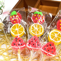 Bonbons gélifiés en gros, enrobés, moelleux, en forme de fruits de dessin animé, avec jus de fruits, pour enfants, en boîte, cadeau pour la Journée des Enfants