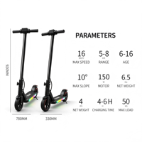 Toptan Fiyatı 150W Çocuk Elektrikli Scooter 6.5 İnç 2 Tekerlekli Taşınabilir Katlanabilir Çocuk Scooter Fabrikası