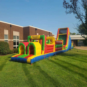 Circuito <span class=keywords><strong>de</strong></span> Obstáculos Inflable Comercial para Exteriores, Desafíos para Adultos, Juegos Inflables para Fiestas - Product Image 1