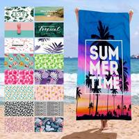 Eco Friendly Microfiber Turkish Beach Towel Custom Print Double Sided Fleece Quick Dry Sports Gym Quick Dry Beach Towels