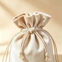 Pochettes en velours rose personnalisées avec logo imprimé, pour cadeaux, bijoux, perruques, parfums, huiles essentielles, mascara, emballages
