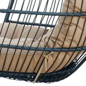 Sillón Colgante Tipo Huevo de Mimbre para Exterior con Soporte Metálico, Color, Material y Origen DAP USA General - Product Image 5