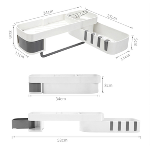 Bathroom kitchen corner shelving shelf Toilet corner hole-free shelving shelf bathroom wash ABS storage rack