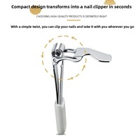 Nouvel ensemble de coupe-ongles pliables en acier au carbone avec étui, ciseaux de manucure, outils de coupe des ongles, soins des doigts et des pieds, portable et personnel