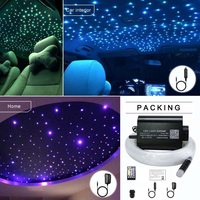 Lumière de toit de voiture portable, mini lumière de nuit à fibres optiques en forme d'étoile filante avec télécommande, kit de décoration intérieure 12V