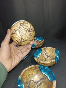 <b>Epoxy</b> Resin Wood Bowl Decorative Fruit Bowl Serving Bowl Rustic Centerpiece for Dining <b>Table</b> <b>Coffee</b> <b>Table</b> Kitchen Home Decor - Product Image 6