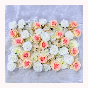 MYQ38 Novo Produto 3D Flower Wall Silk Rose Flower Backdrop Roll Up Roses Papel De Parede