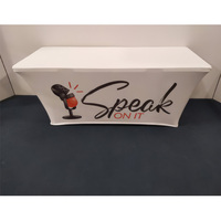 Housse de table pliante en spandex extensible imprimée sur mesure pour événements, publicité et fêtes